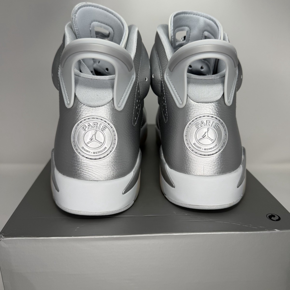 Air Jordan 6 Retro Paris Saint-Germain Metallic Silver PSG Size 13