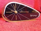 RARE FIND ! Vintage 1958 SOVIET TABLE DESK CLOCK MOLNIJA KOSMOS / SPACE ERA