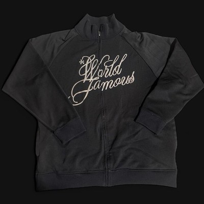 Vintage/Rare Ecko Unltd/World Famous Men's Black Full Zip Sweatshirt L Gold Tag