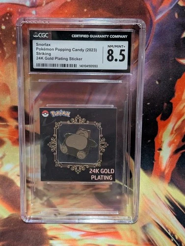CGC 8.5 - 2023 Pokémon Candy Stickers Snorlax - 24K Gold Plating Korean