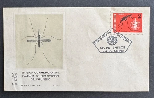 AtoZ. Argentina 1962 FDC (2 Different Cachets) Anti-Malaria Mosquito