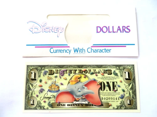 Disney 1 Dollar 2005 Dumbo Uncirculated + Cover A0209144 50th Anniversary Ser
