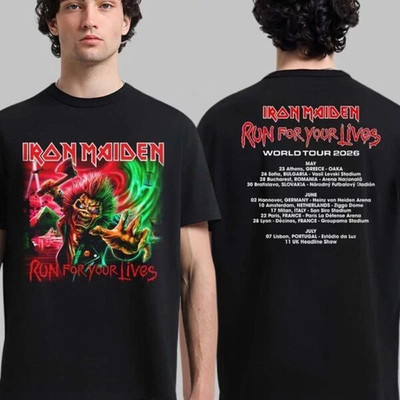 Graphic Run For Your Lives World Tour 2026 Two Sided Shirt NEW 2025!!!!