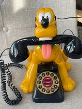Rare Vintage Disney Pluto Dog Vintage Land LIne Corded Telephone Telemania