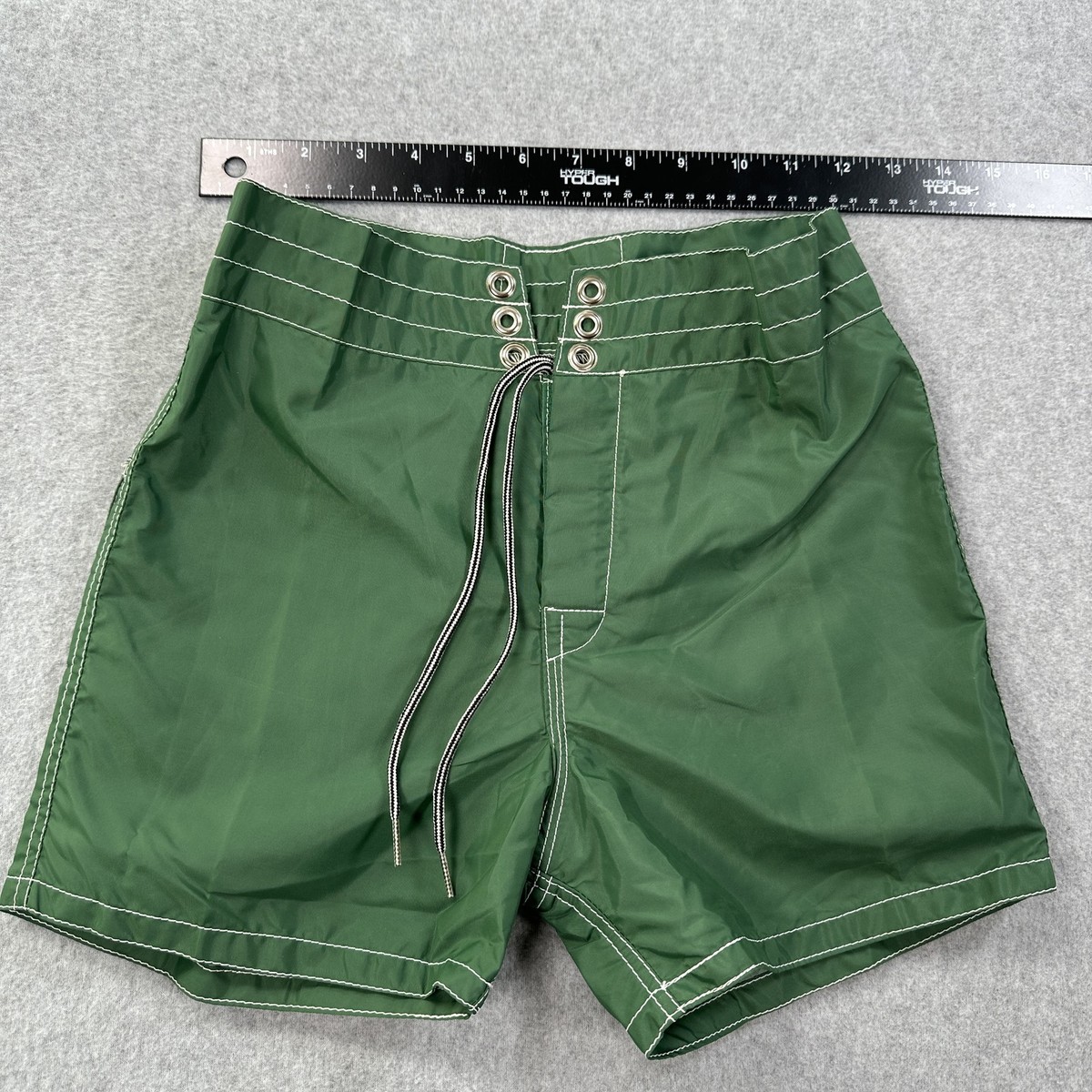 Birdwell Beach Britches Shorts Mens 26 Green Board Shorts Swim