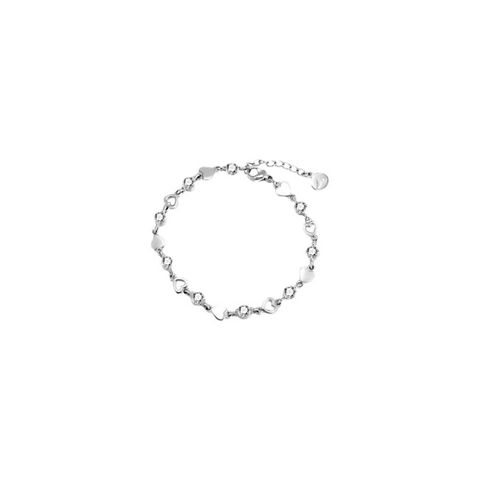 Bracciale cuore argento elettrolitico alla moda con elementi di design unici - Immagine 3 di 4