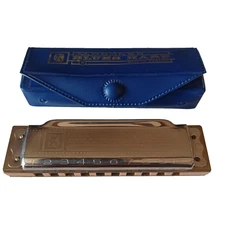 Hohner Blues Harp Harmonica C 10 Hole Case Plays Germany