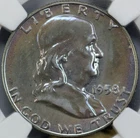 1958 PCGS Proof Franklin Half Dollar, Artificially Toned