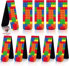 36 marcapáginas magnéticos, divertidos marcapáginas magnéticos de bloques