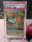 2019 POKEMON SUN & MOON COSMIC ECLIPSE #1 VENUSAUR & SNIVY GX PSA 8