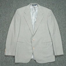 VINTAGE Polo Ralph Lauren Blazer Mens 41R Gray Cashmere Sport Coat Jacket VTG