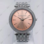 Michael Kors MK3218 Darci Stainless Steel Pink Face Women's Watch 39mm Case