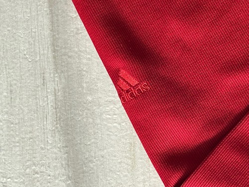 ADIDAS Mens Large Red Pullover Athletic Shirt Jacket Sweater 1/4 Zip CLEAN! - Picture 7 of 13
