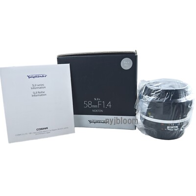 New VOIGTLANDER NOKTON 58mm f1.4 SL II S BLACK or SILVER Nikon AIS