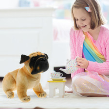 1pc Pug Stuffed Animal Plush Dog Lifelike Stuffed Animal Pug Dog Comfortable