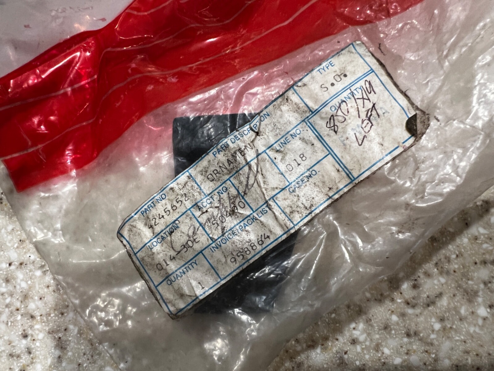 Lamborghini Miura Left Door Lock Cover Cap NOS Rare $200!