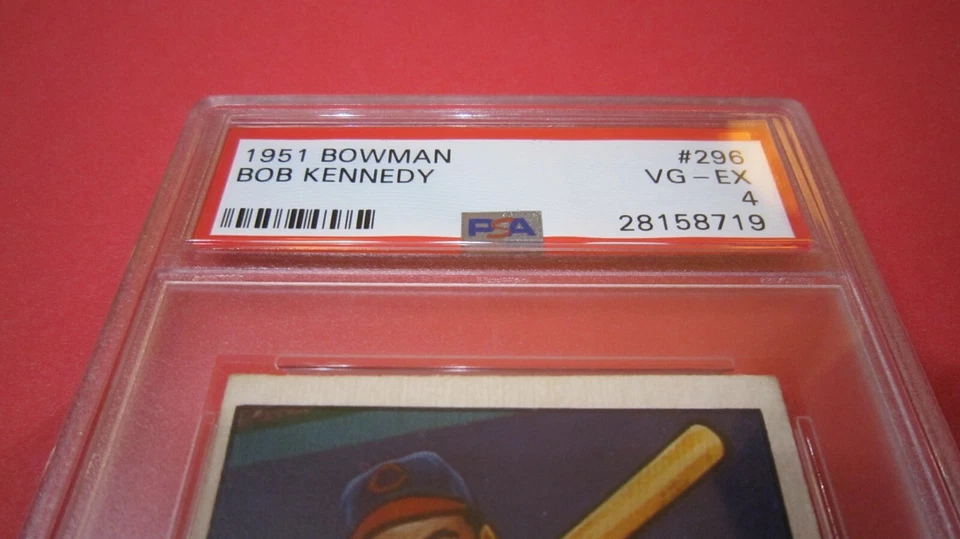 1951 Bowman #296 Bob Kennedy PSA 4 VG-EX RC Rookie Indians - Image 2 of 4
