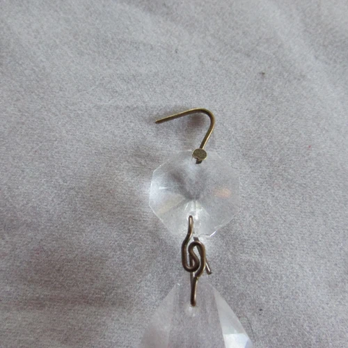100 Antique Style bronze color Connector Parts- for Chandelier Crystals/Prisms - Picture 3 of 5