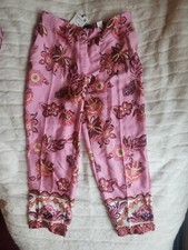 ZARA FLORAL PRINT ANKLE PANT MULTICOLOURED SIZES M AVAILABLE