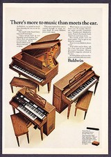1968 Baldwin Upright & Grand Piano photo "We Please the Eye & Ear" print ad