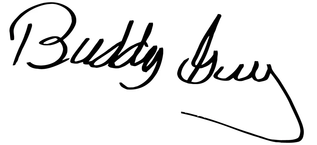 Buddy Guy Autograph Signature VINYL DECAL Bumper Sticker Blues Guitarist