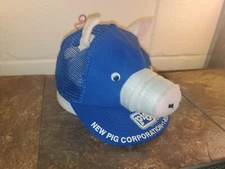 Retro - New Pig Corporation Snapback Trucker Style Hat - 3D Style Pig Face