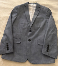 Boy's Sz 12 Lined light Blue Blazer Jacket by Calvin Klein fully lined