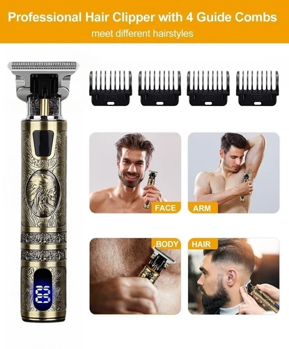 Cortapelos profesional para hombre afeitadora recortadora máquina inalámbrica barba eléctrica - Imagen 9 de 9