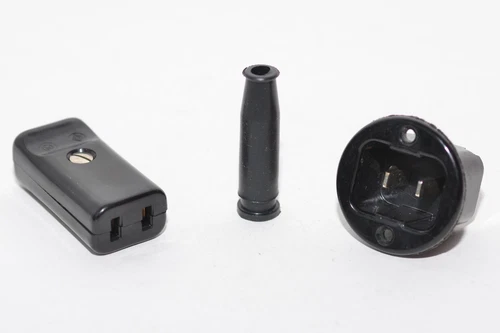 1960: Vintage Recessed Plug & Coupler by KAUTT & BUX, 6A / 250V, Bakelite, NOS