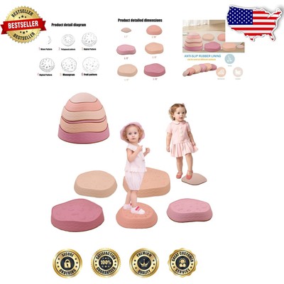Education & Fun: 6 Non-Slip Stepping Stones for Coordination & Balance Skills