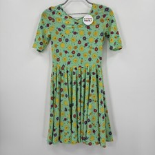 Dot Dot Smile Girl's Ballerina Skater Dress sz 11 NWT Short Sleeve GREEN SUNS