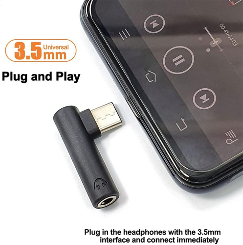 5Pcs/Set Type-C to 3.5Mm Earphone Adapter 90 Degree Angled Type USB-C 3.1 Male t - Photo 2 sur 12
