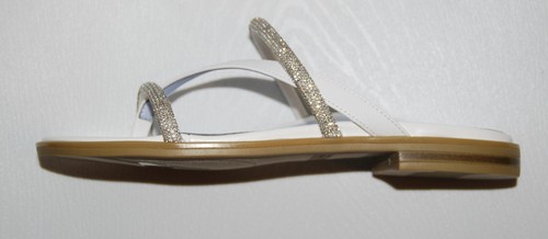 NIB Vionic Women's White Prism Sparkle Strappy Slip-On Comfort Sandal sz 6 Wide - Picture 6 of 12