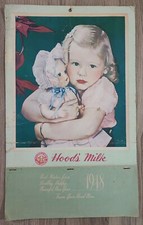 Vintage 1948 Hood Milk Baby Calendar Milk Man Gift Paper Ephemera