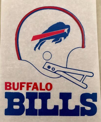  Casque de football vintage Buffalo Bills NFL fer à repasser transfert  - Photo 1/2