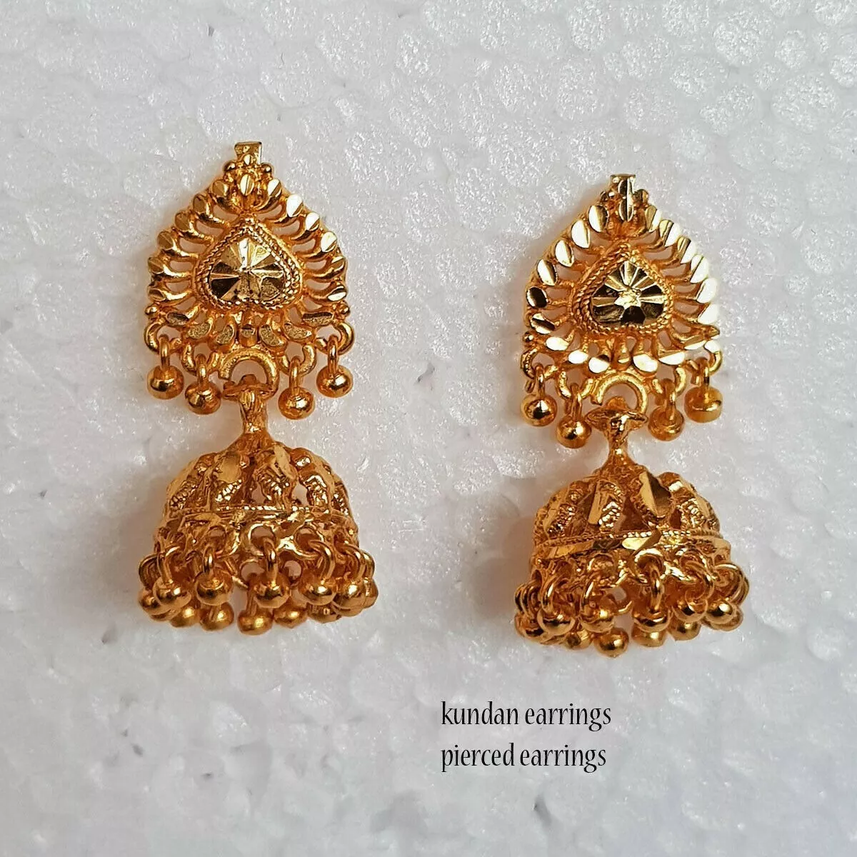 KUNDAL Earring hoop gold plated earrings bollywood dangling small