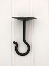 ONE Swivel Ceiling Hook -Amish made black wrought iron - Strong metal hanger