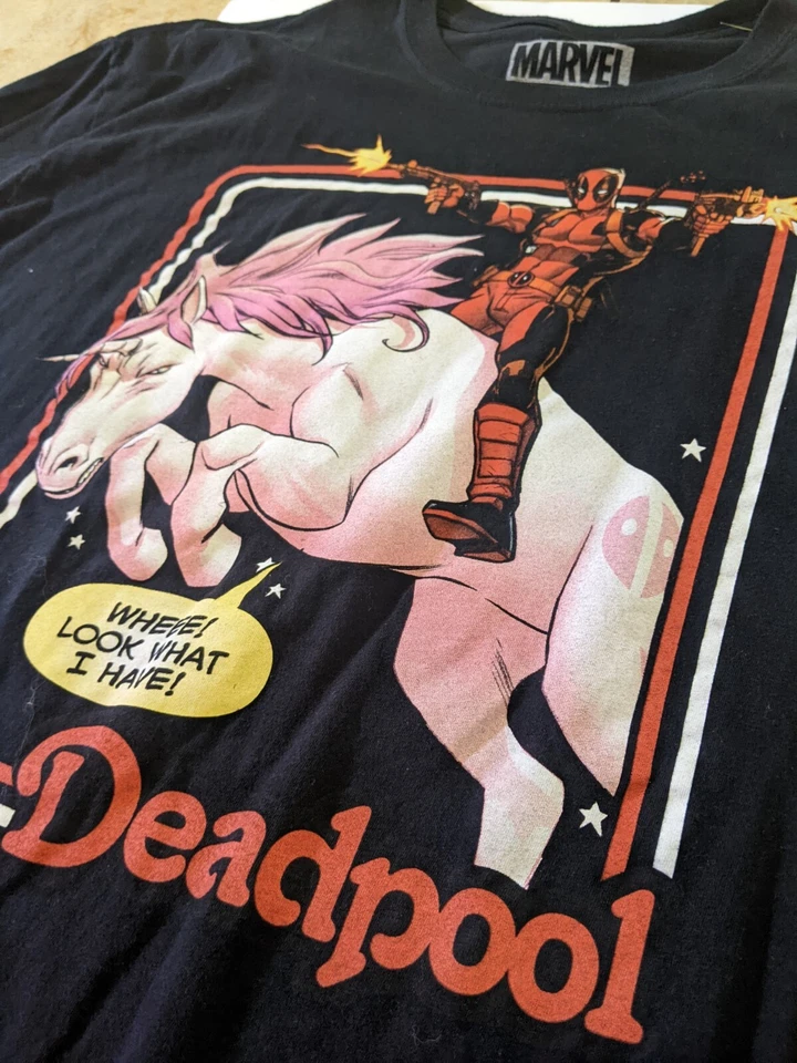  Cómic oficial Marvel Deadpool Unicorn 2xl 100 % algodón Foto 3 de 4