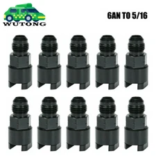 10 Pack 6AN Male to 5/16 Fuel Rail Adapter EFI Fitting Quick Disconnect Screw On