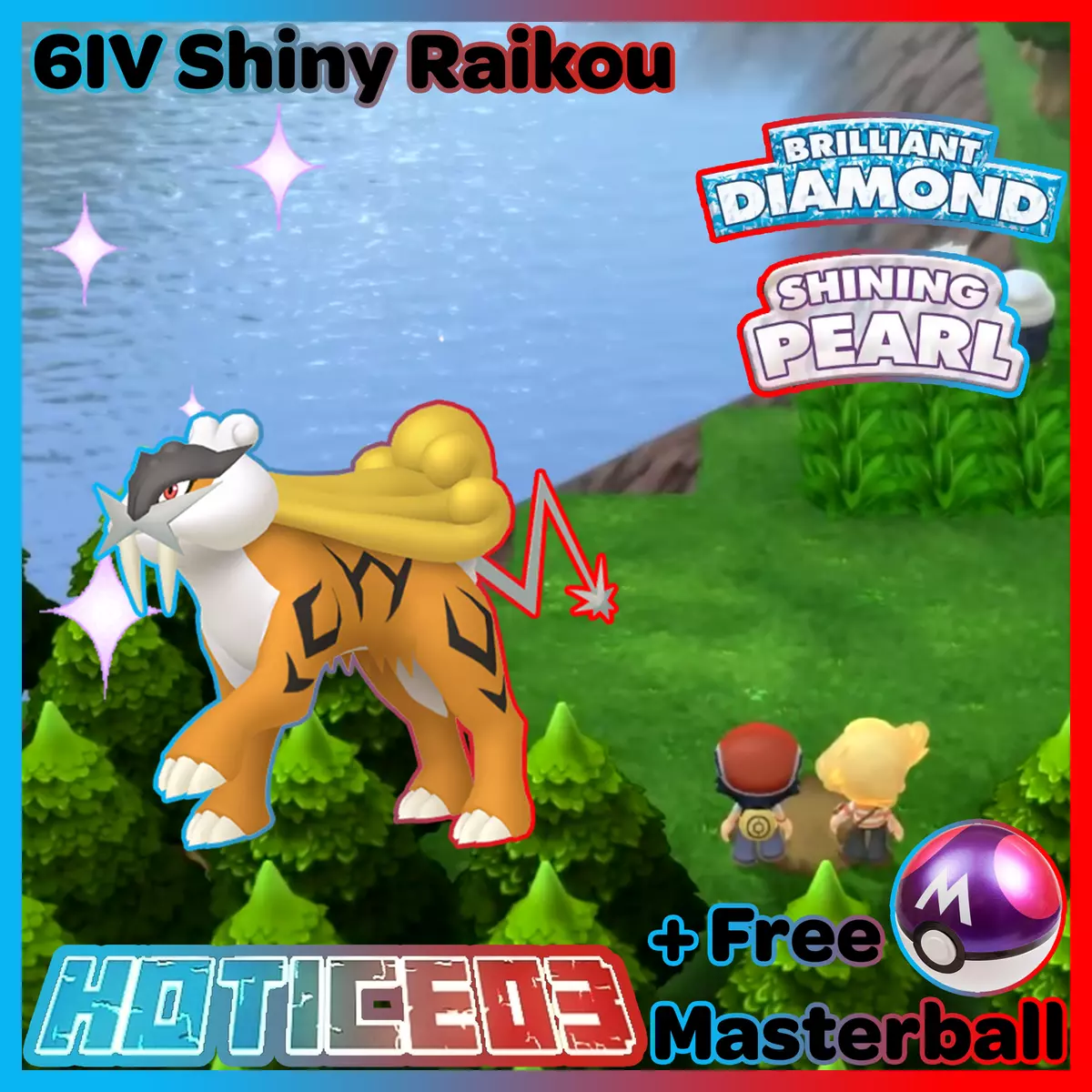 6IV Shiny Raikou Pokemon Brilliant Diamond and Shining Pearl