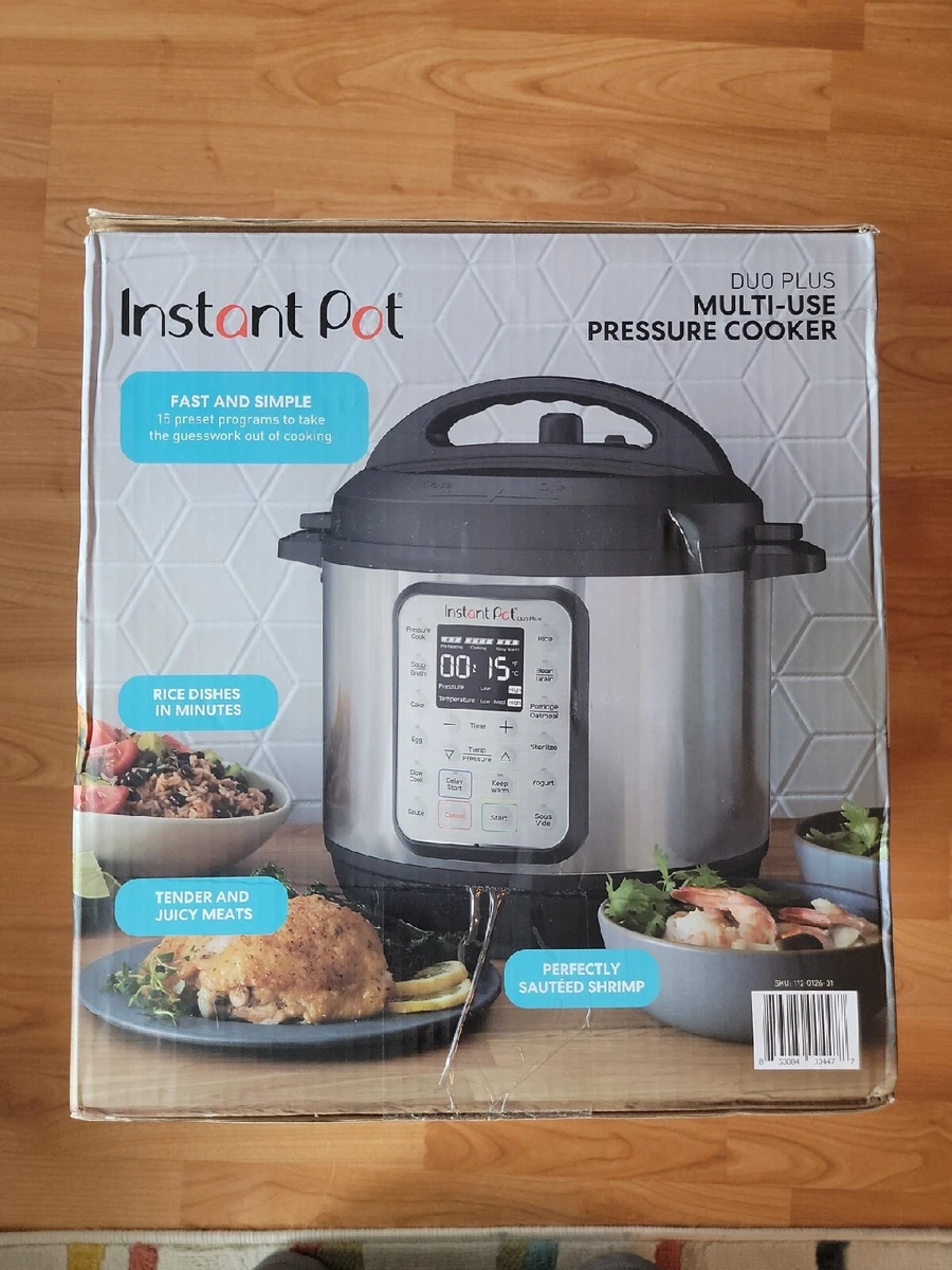 Instant Pot Duo Plus 60 1000W 6 Quart 9 in 1 Pressure Cooker Silver Black