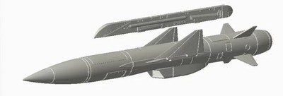 3Dprinted  1/72 Scale Russian Alfa Anti-Ship Missile unpainted model