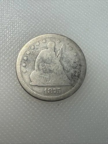 1875 Seated Liberty Quarter — photo from the most recent tracked eBay sale