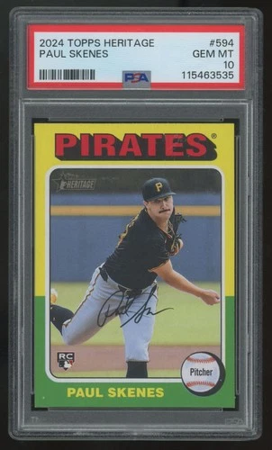 2024 Topps Heritage Paul Skenes RC #594 PSA 10