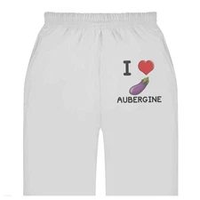'I Love Aubergine' Adult Sweatpants / Joggers (JO034246)