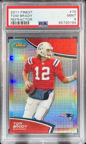 Tom Brady 2011 Topps Finest #70 *Refractor* Long Hair TB12 Patriots GOAT PSA 9