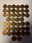 1940-P WHEAT Cents Lot Of 42 Coins  Red/brown ConditionSee Pictures#1a