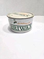 Vintage Briwax Natural Wax Metal Can 85% Full Clear Wax Wood Wooden Surfaces
