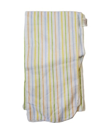 Carters Watch the Wear White Cotton Flannel Baby Receiving Blanket Striped