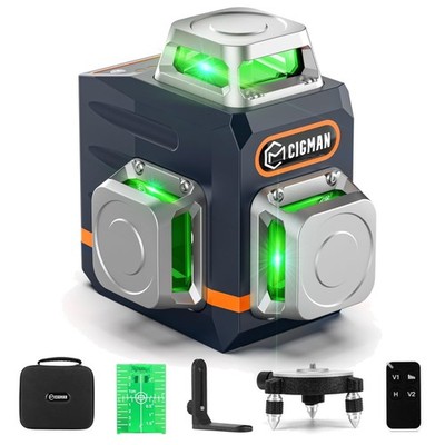 Professional Self-Leveling Green Laser Level 3D with Fast Charging & Accessories